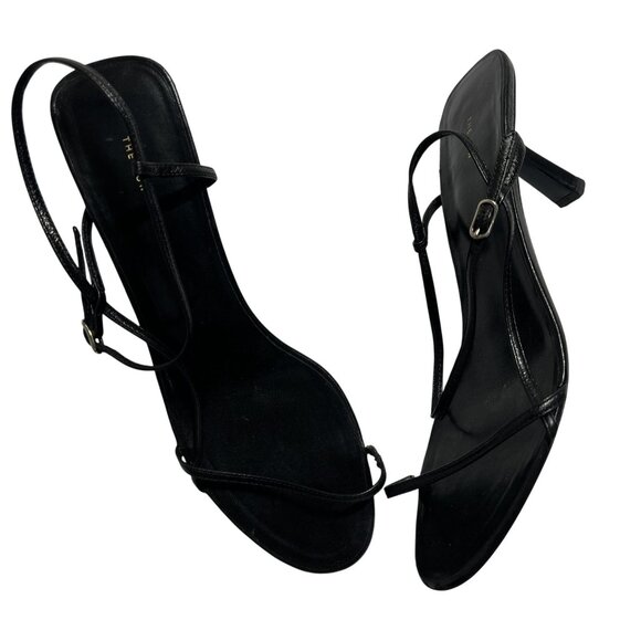 The Row Bare Leather Sandals in Black - Picture 2 of 9